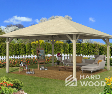 Открытый деревянный навес №98 - фото 1102