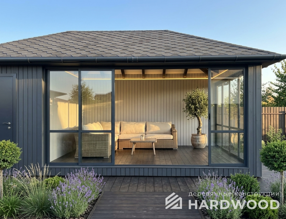 Уличная беседка деревянная №100 - фото 2309