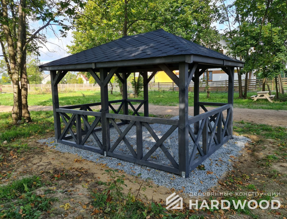 Каркасная беседка для дачи №92 - фото 1890